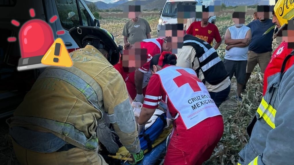 Hombre pierde una pierna tras sufrir accidente cuando operaba una máquina agrícola