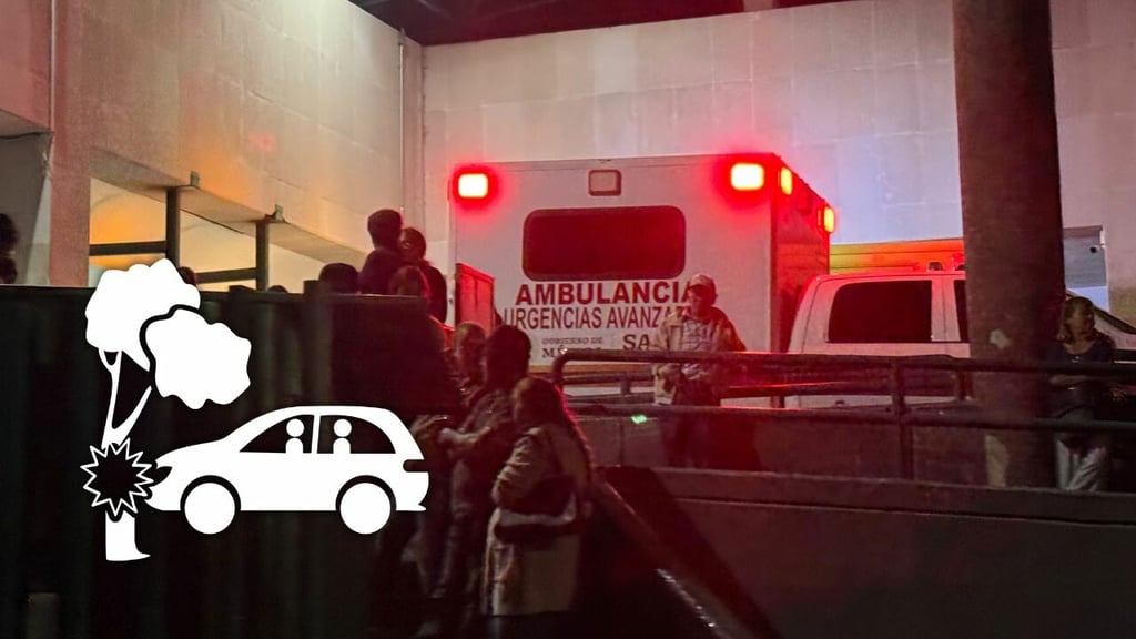 Hombre ebrio resulta lesionado tras chocar su auto contra un árbol en bulevar de Durango