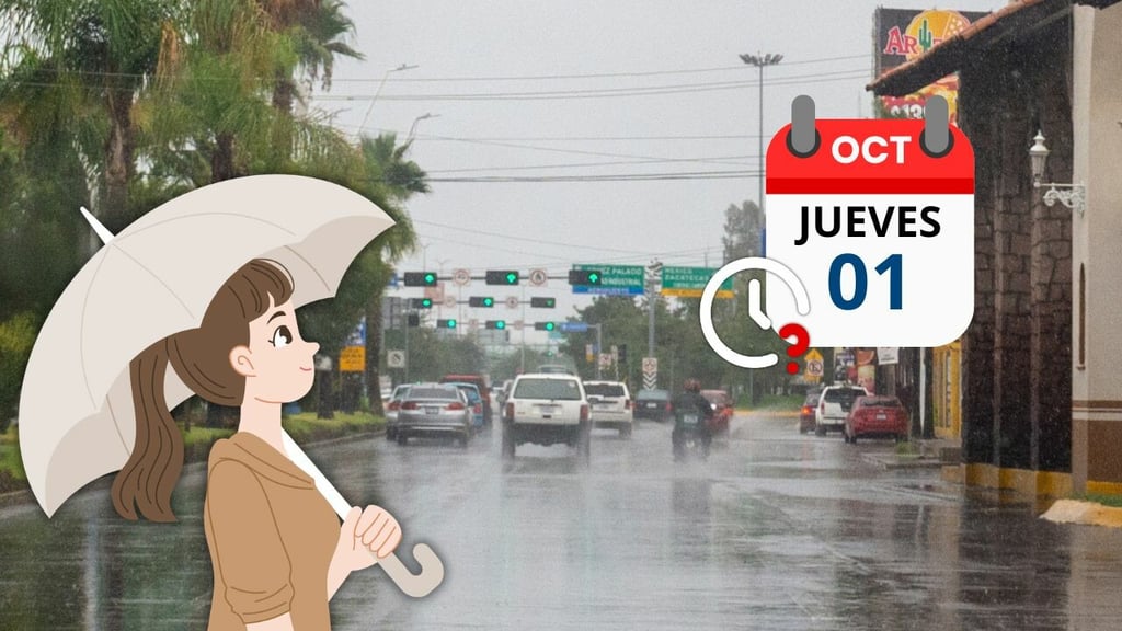 ¿A qué hora inician las lluvias fuertes en Durango este jueves? El pronóstico de HOY 1 de octubre