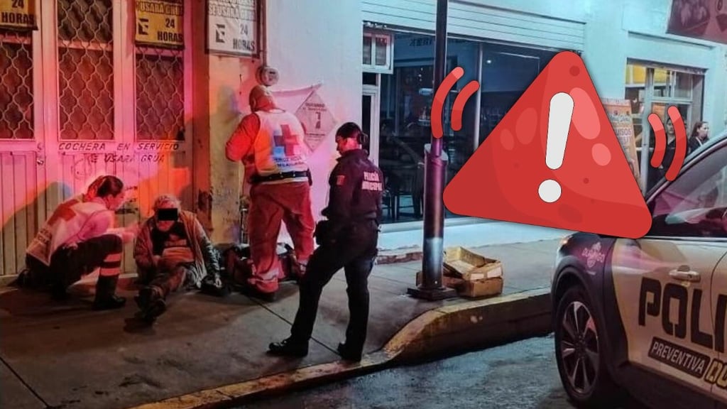 Adulto mayor resulta lesionado tras caer en calles del Centro Histórico