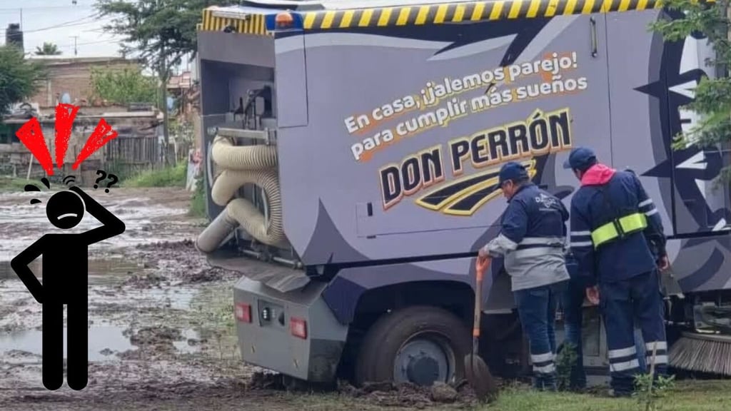 'Don perrón' se atascó en Durango; 'baches no afectan porque choferes están capacitados', dicen