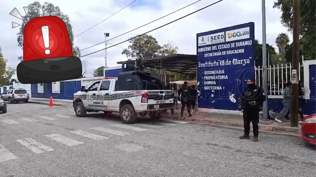 Por amenaza, desalojan a estudiantes del Instituto 18 de Marzo en Gómez Palacio