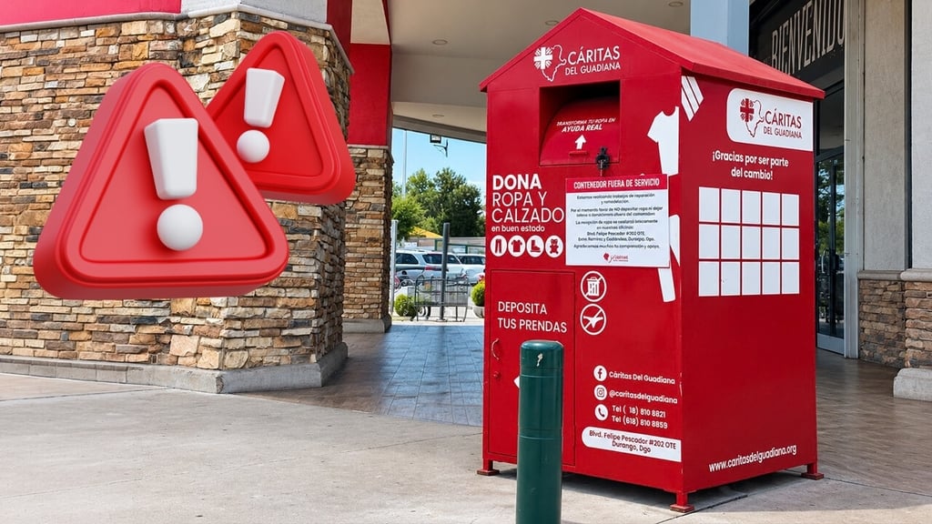 Tras robos y vandalismo, Cáritas suspende por tiempo indefinido sus contenedores de ropa en Durango