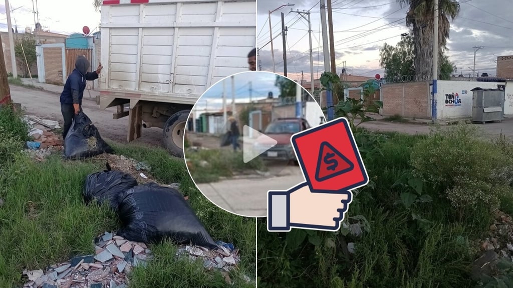 Sancionarán a persona captada en video tirando basura en lote baldío de la ciudad de Durango