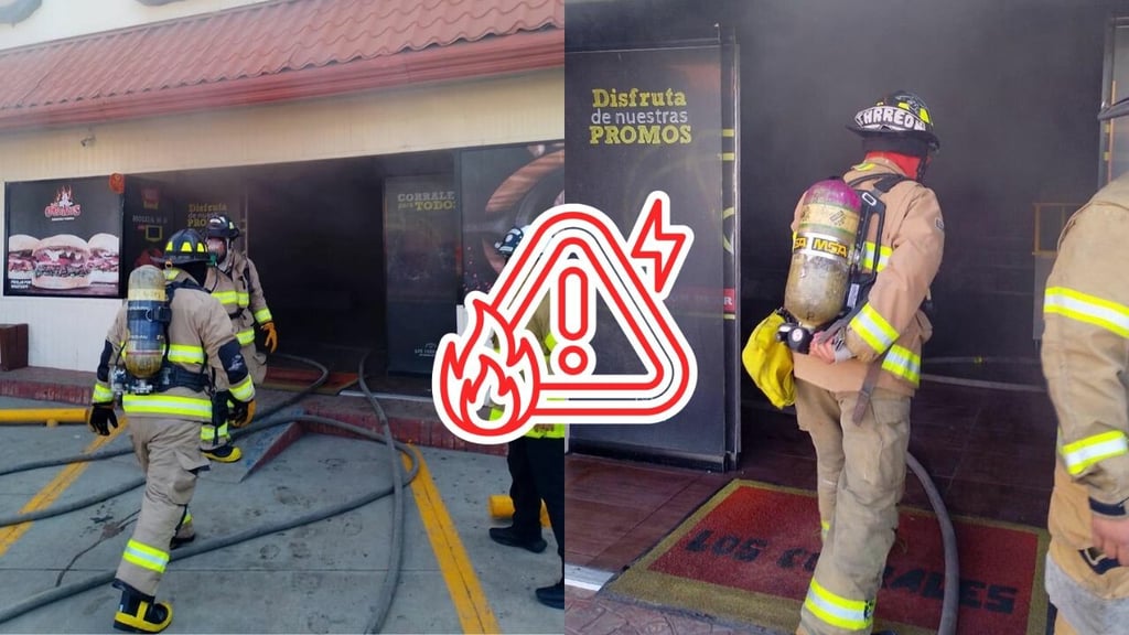 Incendio en famoso restaurante moviliza a bomberos en Durango capital