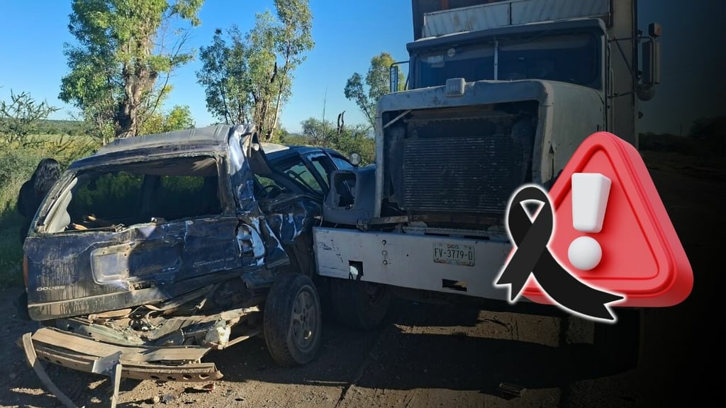 Camión impacta a camioneta con 10 pasajeros en la libre Durango-Torreón; hay un muerto