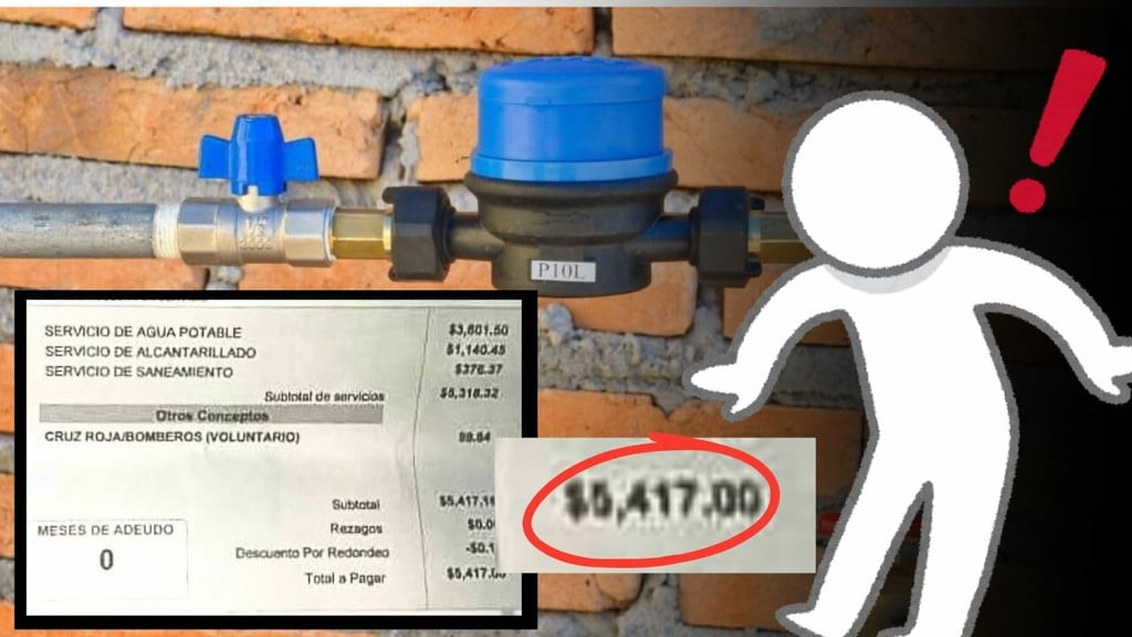 ¿Tu recibo de agua llegó 'cargado'?, AMD aclara cobro de 5 mil pesos en Durango