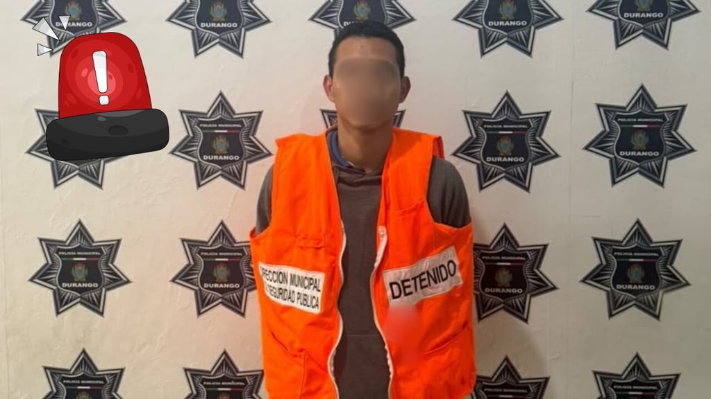 Detienen a joven por agredir y morder en el rostro a su expareja en Durango