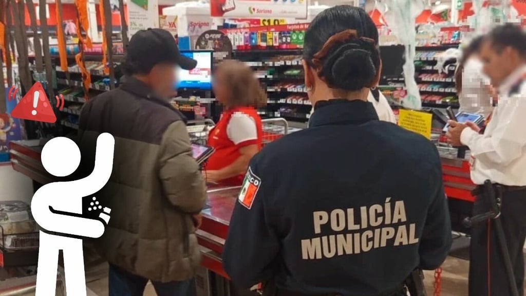 Hombre intenta robar desodorante en Soriana Centro; termina amonestado