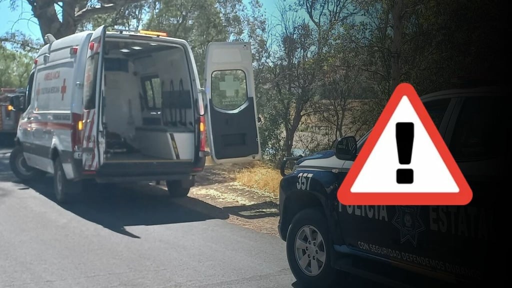 Choque frontal entre autobús y camioneta deja a una mujer prensada en la Durango-Mezquital