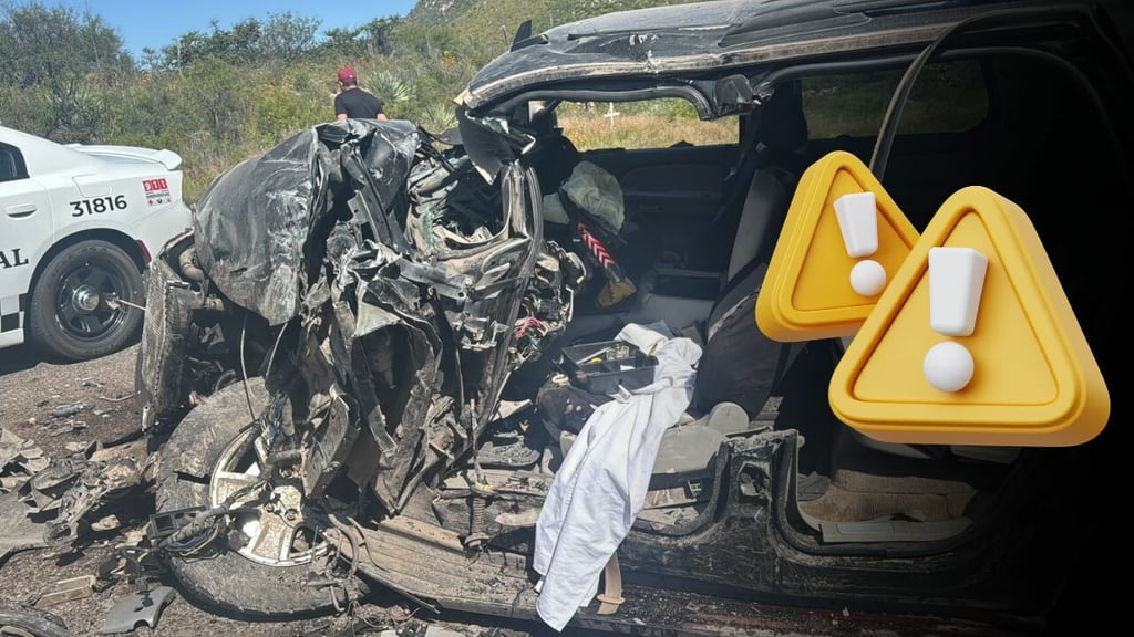 Reportan grave a mujer que chocó de frente contra autobús en carretera Durango-Mezquital