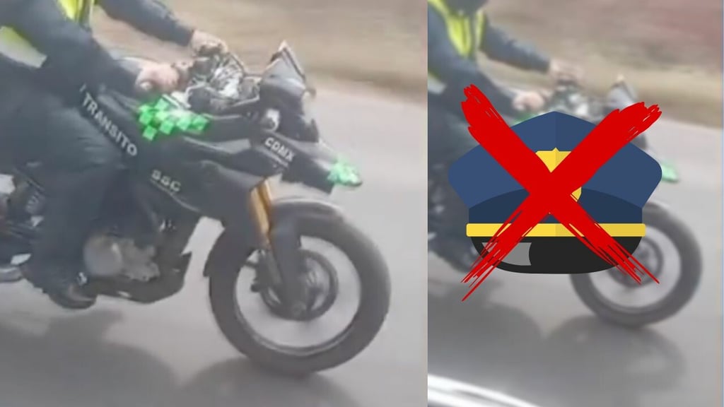 ¡Se hizo pasar por tránsito! Hombre falsificó patrulla y motocicleta para asaltar a automovilista