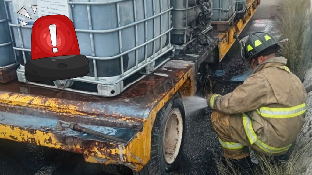 Controlan incendio de plataforma en la carretera a México
