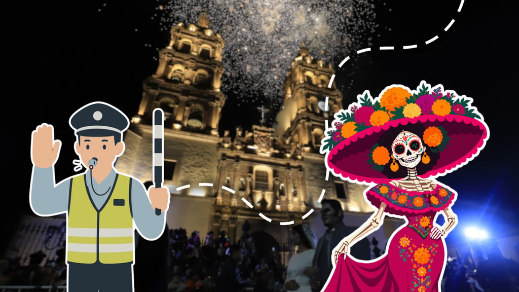 ¡Atentos! Estas calles cerrarán por desfile de Día de Muertos en Durango HOY viernes 30 de octubre