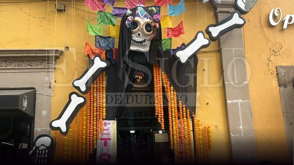 Comercios del Corredor Constitución decoraron con motivo del Día de Muertos