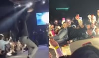 VIDEO: Dani Flow sufre caída en pleno concierto en Sonora
