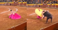VIDEO: Torero recibe cornada en la cara en plena corrida
