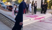 VIRAL: Suegra arruina vestido de novia lanzándole pintura el día de la boda
