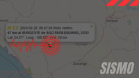 Se registró un sismo esta madrugada en San Dimas