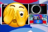 VIDEO: Noticiero pasa en vivo 'otro tipo de eclipse' por error 