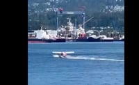 VIDEO: Ando volando bajo; hidroavión choca con bote en Vancouver, Canadá