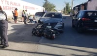 Motociclista sufre choque y termina hospitalizado en Gómez Palacio