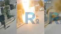 Trabajador de compañía de cable se electrocuta | VIDEO