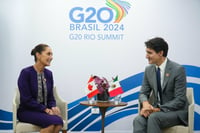 'Hay buen resultado en el T-MEC', dice Sheinbaum y Trudeau en Cumbre del G20