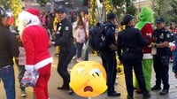 ¡México mágico! Santa Claus y El Grinch se agarran a golpes y terminan detenidos | VIDEO 