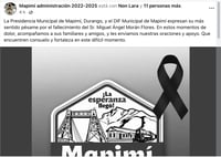 Despiden en redes a comandante de Protección Civil de Bermejillo que falleció en accidente