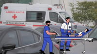 Saturación en camillas de hospitales en Durango, retiene las ambulancias de Cruz Roja