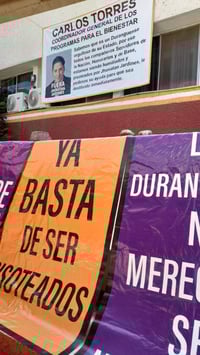 Cierran Delegación de Bienestar en Durango; acusan despidos injustificados