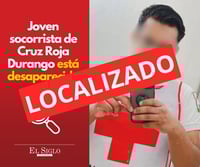 Socorrista de Cruz Roja Durango, ya fue localizado con bien