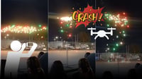 Drones chocan en pleno show del 15 de septiembre; era la principal atracción después del Grito | VIDEO