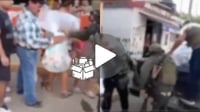 Captan presuntos integrantes del CJNG repartiendo despensas a damnificados en Veracruz | VIDEO