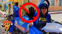 Falso repartidor de Pizzas Dominos es exhibido en redes sociales | VIDEO