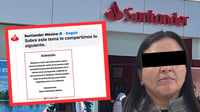Cae exdirectora de banco Santander de Durango, acusada por robo de 20 millones de pesos