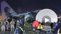 Captan accidente de avión militar de Bolivia que transportaba billetes; hay al menos 15 muertos