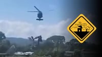 Helicóptero en que viajaba funcionario, daña techos de viviendas en Chiapas