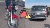 Motociclista resulta lesionado en un accidente vial en ejido de Gómez Palacio