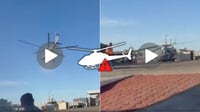 Falla en helicóptero de la Marina provoca aterrizaje de emergencia en Mazatlán | VIDEO