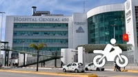 Joven motociclista termina en el Hospital 450 tras accidente al sur de la ciudad de Durango