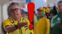 Mujer lanza cerveza a aficionados ecuatorianos en el Estadio Ciudad de México | VIDEO