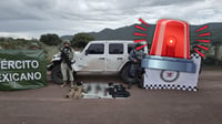Ejército y Guardia Nacional realizan nuevo cateo; aseguran armas y equipo táctico en Canatlán