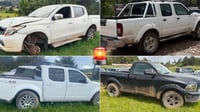 Aseguran cuatro camionetas pickup abandonadas en El Durazno, Tamazula