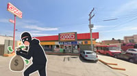Con un cartucho y amenaza de pistola, sujeto roba 2 mil 300 pesos de Oxxo en el Domingo Arrieta