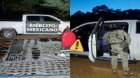 Ejército asegura camioneta, arsenal y droga abandonados en carretera de Durango