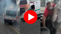 Así fue la detención de sujeto ebrio que manejaba ambulancia del IMSS y atropelló a peatón | VIDEO