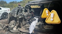 Reportan grave a mujer que chocó de frente contra autobús en carretera Durango-Mezquital