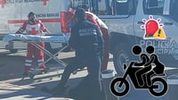 Camioneta impacta y arrastra 15 metros a motocicleta en Durango; una mujer está lesionada